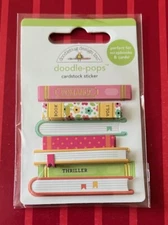 BOOK CLUB ADORABLE 3D DOODLEBUG DOODLE-POPS STICKERS- $1 SHIPPING