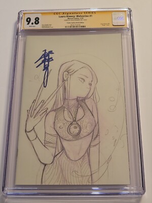 LAURA KINNEY: WOLVERINE # 1 CGC 9.8 SS BY PEACH MOMOKO SKETCH EDITION LTD 555