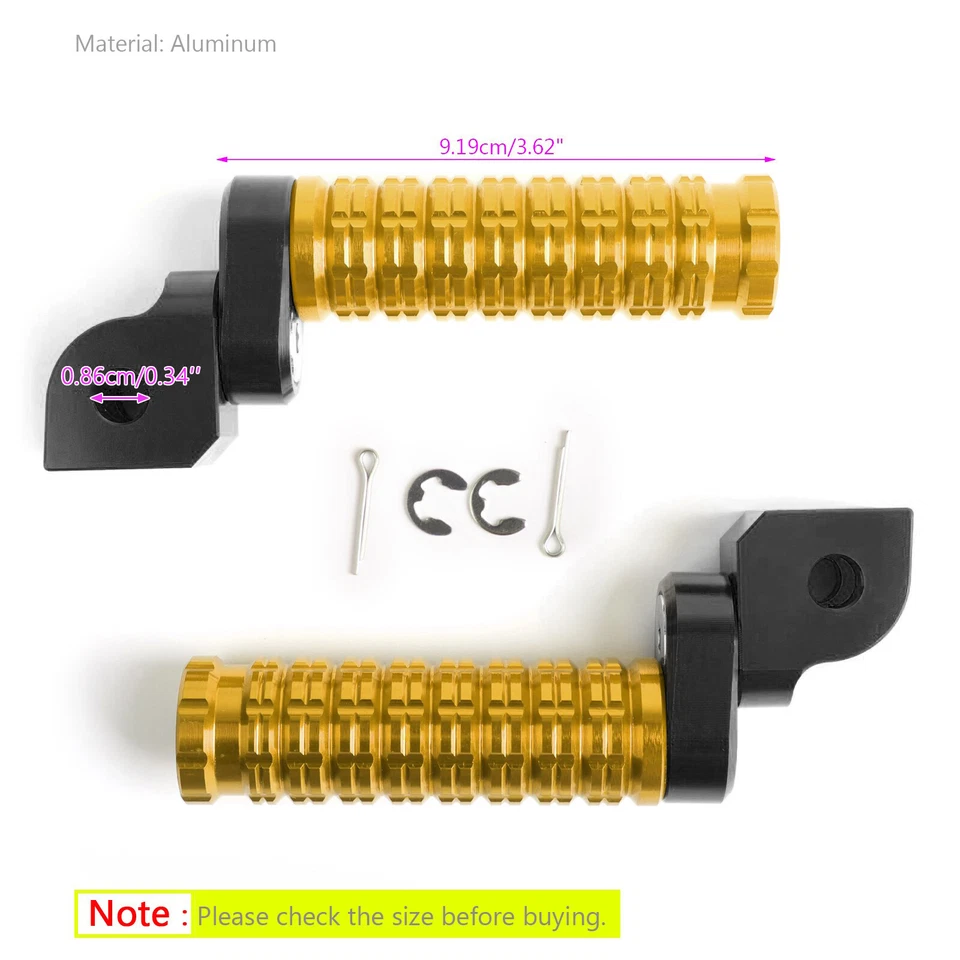 Front Footrests Foot Pegs Fits for HONDA CBR600RR CBR1000RR SUZUKI GSX-S 750 Foto 2 de 4