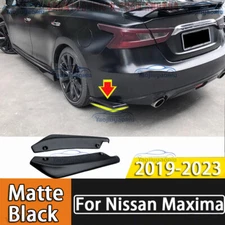 For Nissan Maxima 2019-2023 Matte Black Rear Bumper Rear Lip Corner Cover Trim