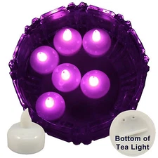 FREESH 6X Waterproof LED Floating Tealight Flameless Candle Wedding Party Pink