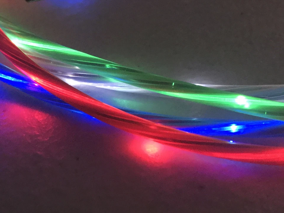 3FT MICRO TYPE-C REVERSIBLE FLOWING LIGHT-UP el flow glow LED USB charger cable - Image 4 of 4
