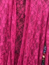 FUSHIA PINK  ARTDECO STEVIE NICK'S STYLE LACE GYPSY BOHEMIAN DELUXE DUSTER
