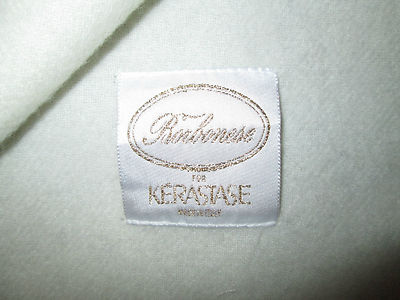 Écharpe Vintage En Laine Borbonese Pour Kerastase - Beige Clair, Excellent état