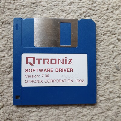 Qtronix Trackball Driver Software Floppy Disk Version 7.0 computer Ball Mouse