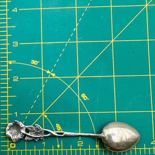 Hildesheimer Rose Demitasse Spoon Ornate Albert Bodemer Continental Silver 835 - Picture 4 of 5