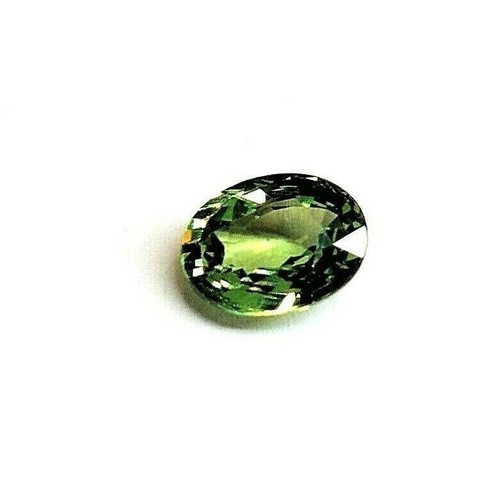 Saphir Vert D'Afrique Naturel Rare - 6.3 X 5.2 Mm, 0.89 Carats, Traitement H-chauffage, Neuf Avec étiquettes