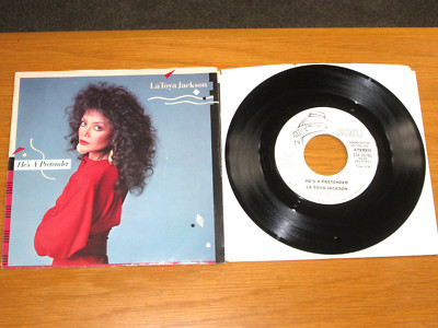 PROMO 80s ROCK 45 RPM w/PICTURE SLEEVE - La TOYA JACKSON - PRIVATE ! 05783 -