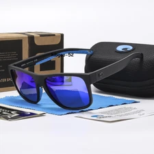 Costa Del Mar Spearo XL Black Blue Mirror 580P Plastic Polarized Lens Sunglasses