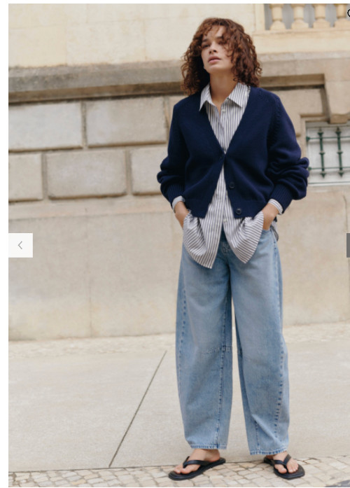 Uniqlo Comptoir des Cotonniers Relaxed V-Neck Cardigan S-XL Cotton Blend NWT thumbnail 6