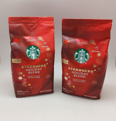 Starbucks Holiday Blend Limited Edition Ground Coffee   2 Pack (17 oz Each)