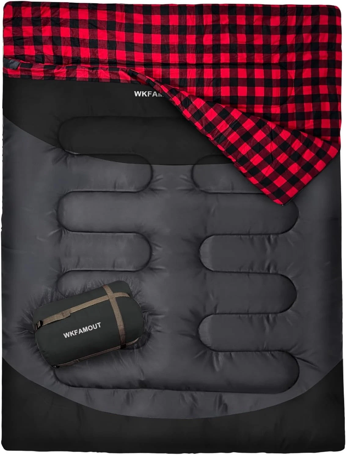 Double Sleeping Bag for Adults Machine Washable 2 Person Camping Sleeping Bag
