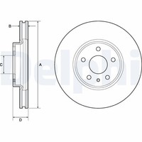 2X Bremsscheibe Delphi BG4702C FüR Ford Mondeo Cd Cf Ce 5 Turnier Ecoboost Tdci