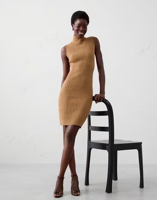 beige mini sweater dress Beige – Allure Bridals