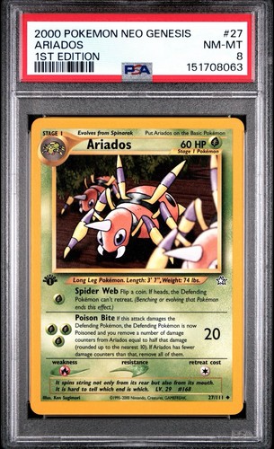 Ariados (1st Edition) graded PSA 8 for sale on eBay