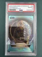 2024 Topps Chrome Star Wars 95 Chewbacca AQUA Refractor /199 PSA 10