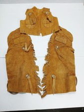 Vtg Sears Childrens Chaps and Vest - Leather/Vest sz small 2-3 Chaps sz L 6x 