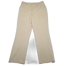 Uniqlo Womens Smart Ankle Pants Size M Beige Tan 2-Way Stretch Trousers