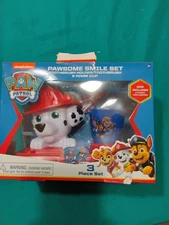 Paw Patrol Set Rinse Cup Toothbrush Holder + 2 Toothbrushes New Box Has Damage