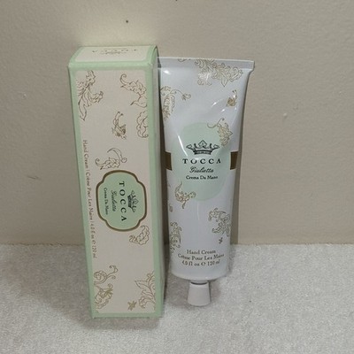 TOCCA Giulietta Hand Cream 4.0 fl oz Moisturizing Coconut Oil Pink Tulip Green  