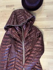 Women’s Burgundy Puffer Jacket Medium Preston & York + Betmar Hat Plum Cozy 2pc