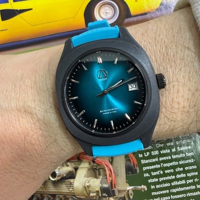 Orologio Uomo Aion Made In Italy Automatic NH35 Cassa In Carbon Fiber 40mm Nuovo