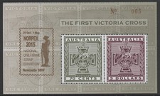 Australia 2015 Victoria Cross Mini Sheet Overprinted Norpex Mint Unhinged