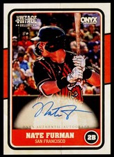 2025 Onyx Vintage Nate Furman Auto Autograph #VANAFU Giants On Card