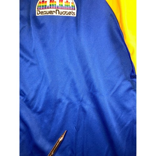 Vtg NBA Hardwood Classics Warm Up Shirt 4XL Denver Nuggets Rainbow Skyline Baggy - Picture 5 of 13