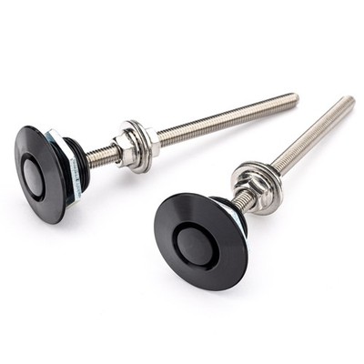 2 x Pitking Products Schnellspanner schwarz Clip, Druckknopfverschluss (Motorhaube/Körper)
