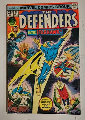 1975 Marvel Comics The Defenders #28 First Full Appearance of Starhawk