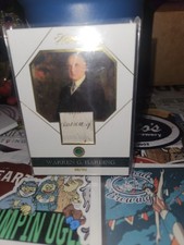 Keepsake PiecesOfThe Past Warren Harding 38/50 Handwritten Relic Green Oynx