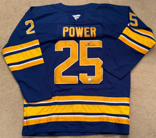 OWEN POWER SIGNED BUFFALO SABRES JERSEY XL #25 BECKETT BAS NEW