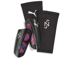 Puma 2025 Ultra Light Neymar Jr Sleeve Shin Guards - Black/Red/Blue