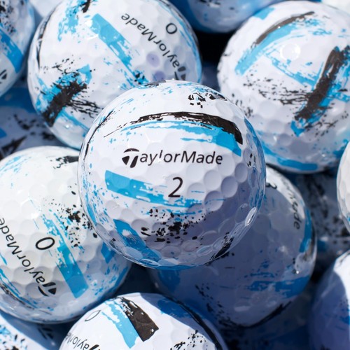24 TaylorMade Blue Speedsoft Ink Used Golf Balls Near Mint 5A/4A Quality