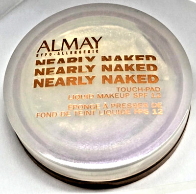 NEW Almay Nearly Naked Touch Pad Liquid Makeup-NEARLY BEIGE  SPF12
