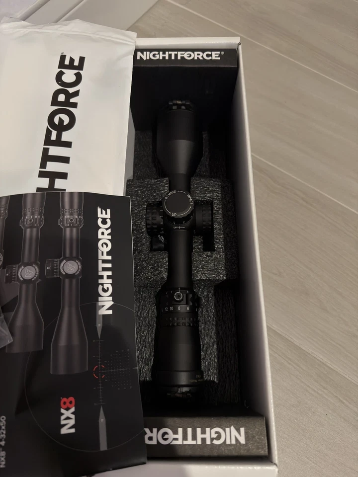 NightForce NX8 2.5-20X50mm Rifle Scope F2, ZeroStop, .1 Mil-Radian, : C638 - Image 2 of 4