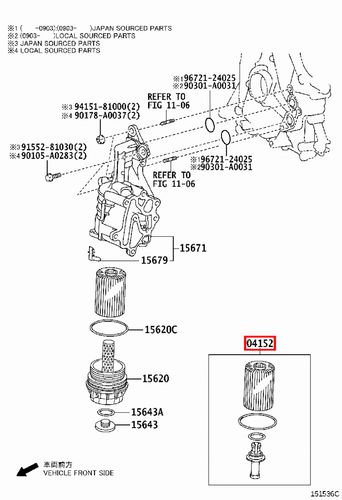Genuine LandCruiser 200 Series 1VD 4.5 Diesel Oil Filter Pack x2 Ref R2651P - Picture 16 of 20