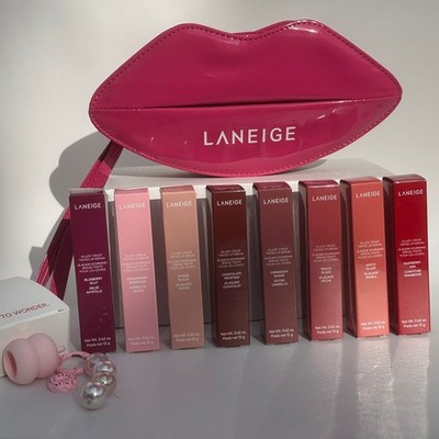 Laneige Glaze Craze x8 Strawberry Sprinkles Maple Sugar Pouch Donut Cap Keychain