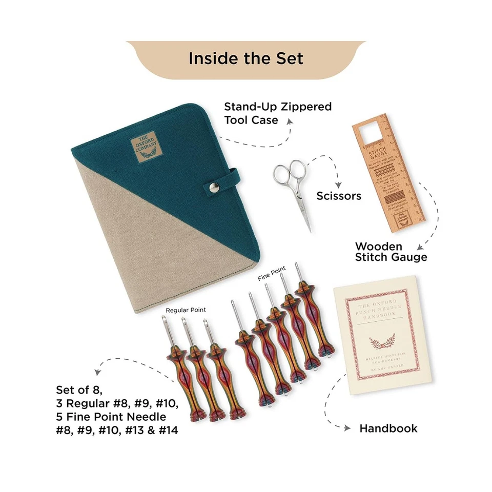 The Oxford Punch Needle Complete Set- 8 Sizes | Ergonomically Designed Colorf... - Image 3 of 4