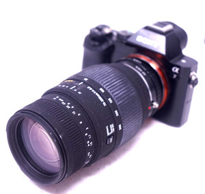 SONY E MOUNT ADAPTED Sigma DG 70-300MM Telephoto Zoom LENS + A7 NEX A6000