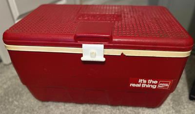 Vintage Igloo Coca-Cola Cooler Hinged Lid Coke Ice Chest 24