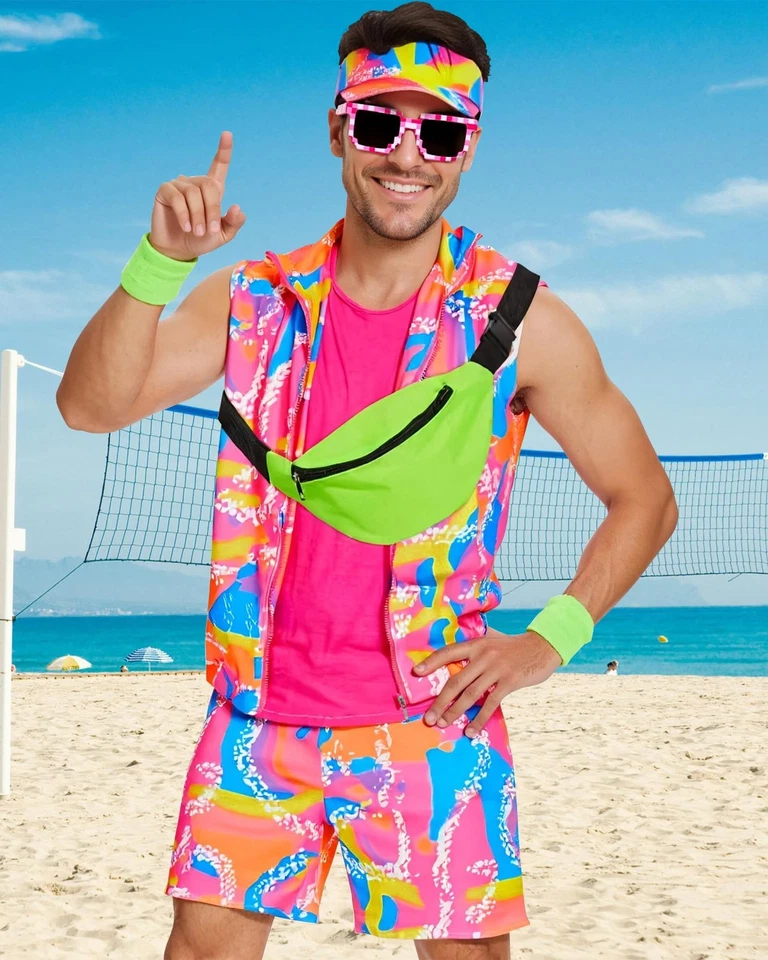 Disfraz de Entrenamiento para Hombres Años 80 Halloween Juegos con disfraces Parejas Trajes Años 80 90 Entrenamiento Cos... Foto 4 de 4