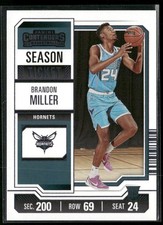 2023-24 Panini Contenders #24 Brandon Miller Season Ticket Retail