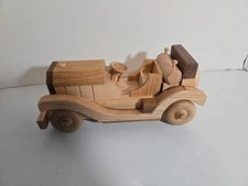 TLC Toys Handmade Model Wooden Car Handcrafted Antique Classical Collectible