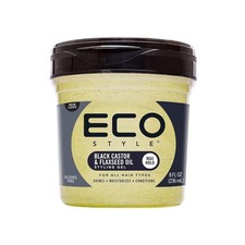 Eco Style Black Castor and Flaxseed Oil Styling Gel - Helps Nourish and Repair D