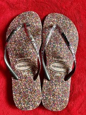 HAVAIANAS SLIM CARNAVAL GLITTERS FLIP FLOPS WOMENS SANDALS 11 12 See MORE RN