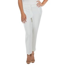 Kasper Women Knit Office Dress Pants Ivory Size 4