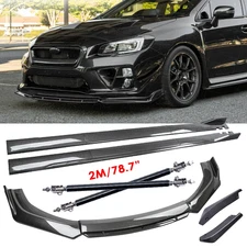 For Subaru WRX STI Carbon Fiber Side Skirt Rear & Front Bumper Lip Splitter