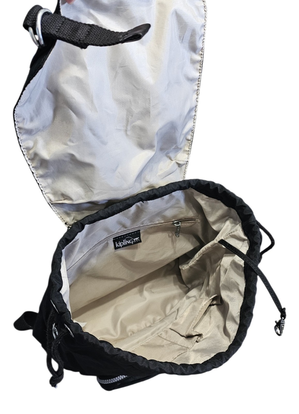 Kipling Black Nylon School Backpack /Drawstring/ … - image 3